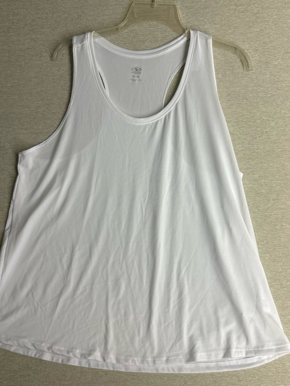 Athletic Works White Tank Top with Logo